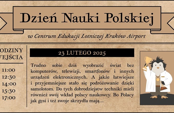 Dzień Nauki Polskiej w krakowskim Centrum Edukacji Lotniczej