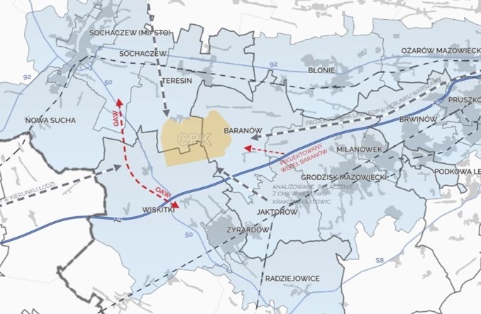 CPK pracuje nad strategią rozwoju obszaru otoczenia lotniska