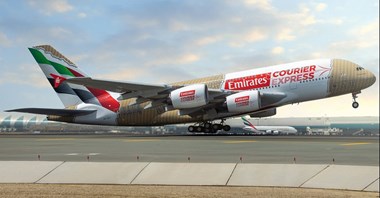 Emirates Courier Express nowymi barwami airbusa A380