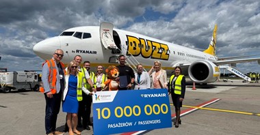Katowice: Ryanair świętuje 10-milionowego pasażera