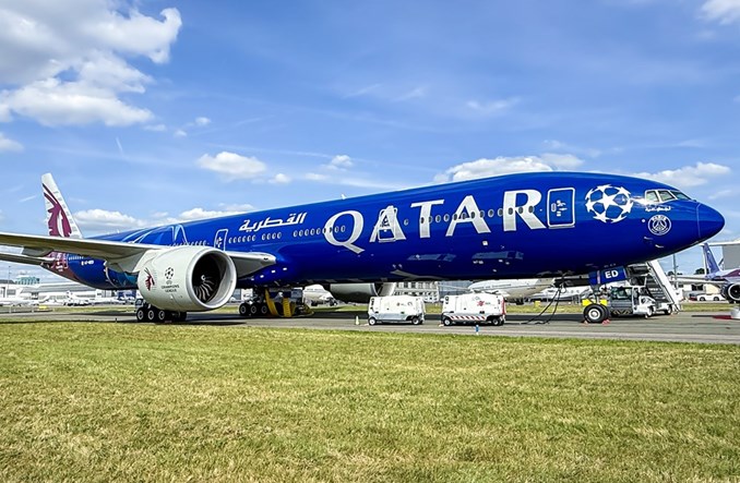 Qatar Airways: Cała flota B777 z Internetem od Starlink