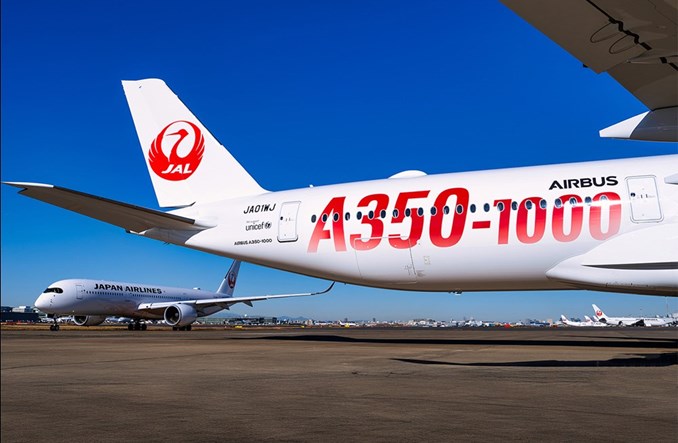 JAL odebrały 10. airbusa A350-1000, który jest 25. A350 we flocie 