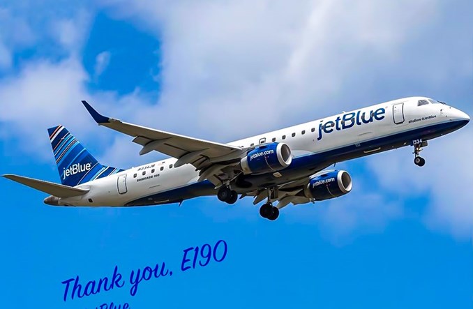 JetBlue Airways pożegnały ostatniego embraera E190