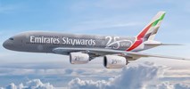 Emirates: Specjalne malowanie A380 na 25 lat programu Skywards