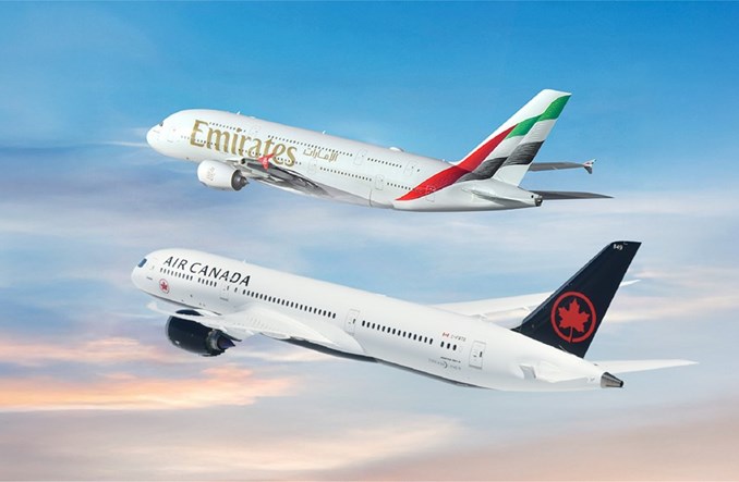 Emirates i Air Canada przedłużają strategiczne partnerstwo