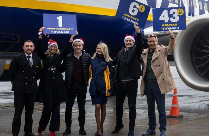 Gdańsk: Zimą pięć nowych tras i szósty zbazowany samolot Ryanaira