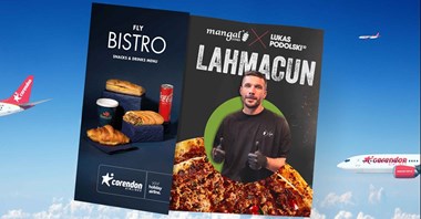 Kebab Lukasa Podolskiego na pokładzie Corendon Airlines