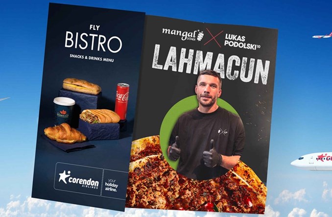 Kebab Lukasa Podolskiego na pokładzie Corendon Airlines