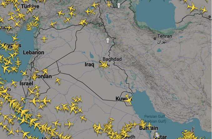 Irackie niebo świeci pustkami. Miliony dolarów uciekają