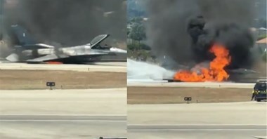 Grecki F-16 lądował awaryjnie na Zakintos. Lotnisko tymczasowo zamknięte