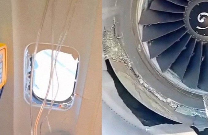 Awaryjne lądowanie B737 Ryanaira w Grecji po uszkodzeniu okna