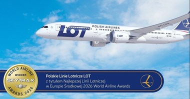 PLL LOT z tytułem Najlepszej Linii Lotniczej w Europie Środkowej