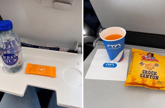 ITA Airways oferuje więcej niż Lufthansa. Różnice w poczęstunku na pokładzie 