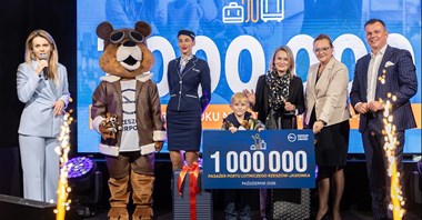 Rzeszów: Milionowy pasażer wylądował w Jasionce