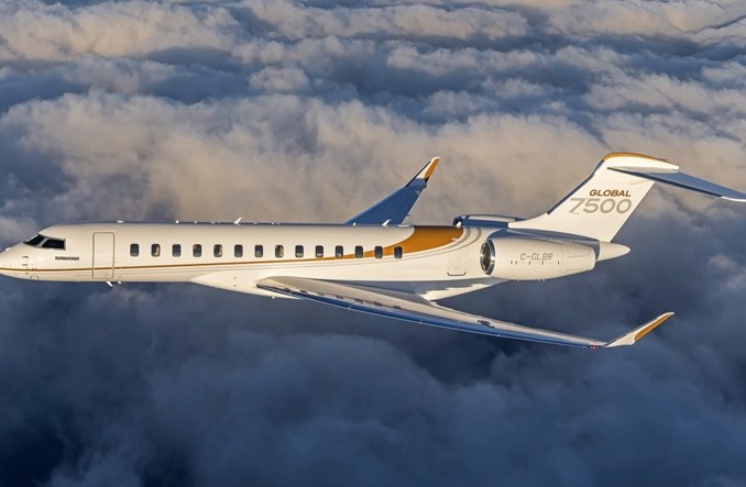 Bombardier Global 7500 z rekordem przelotu Bombardier Global 7500 z rekordem przelotu
