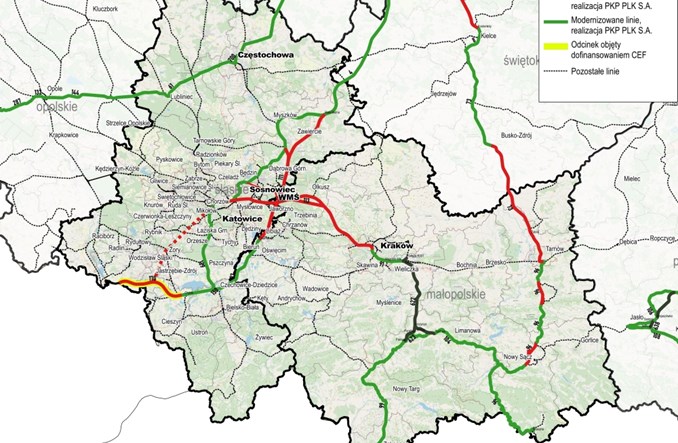 CPK z dofinansowaniem na studium nowej linii kolejowej przez Jastrzębie-Zdrój do granicy Czech