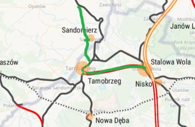 CPK: Sandomierz, Tarnobrzeg, Stalowa Wola i Nisko walczą o inny wariant szprychy 6