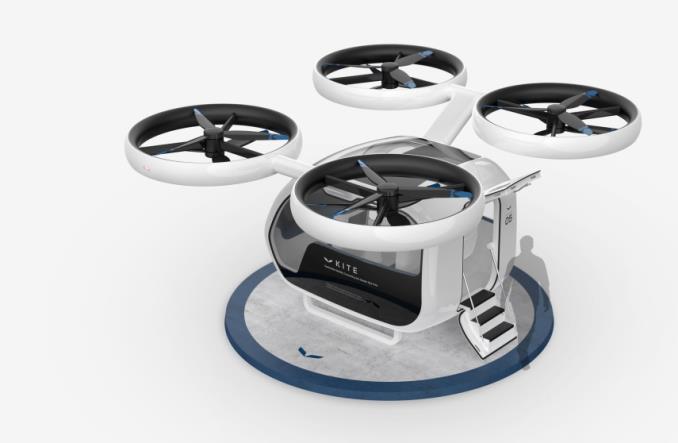 Tak będzie wyglądał pasażerski dron Kite. Ma latać w Chinach 
