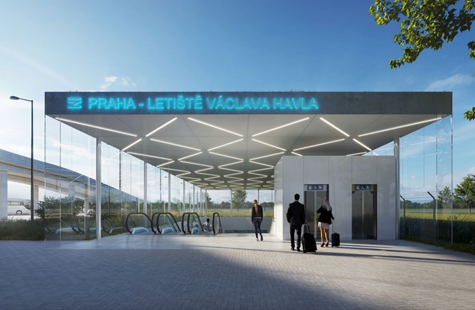 Praga: Koleją na nową stację na lotnisku w 2029 roku. Szeroki zakres prac z tunelem