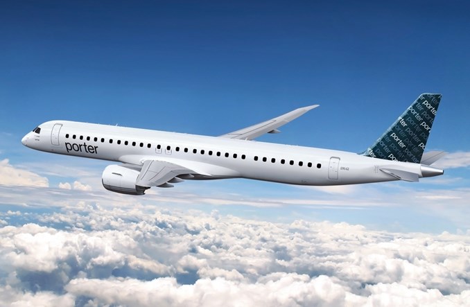 Porter Airlines planuje ekspansję i zamawia 30 embraerów E195-E2