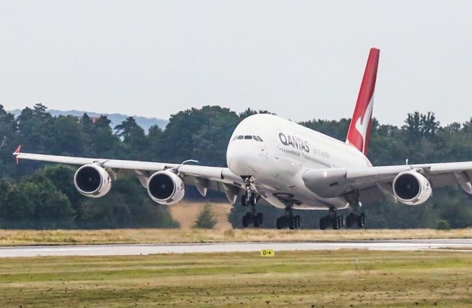 A380 linii Qantas przyleciał do Drezna i zostanie zmodernizowany