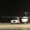 Rzeszów: Podwójny nocny salut samolotu PLL LOT z Rijeki (zdjęcia)