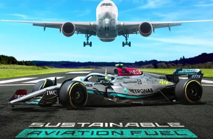 Mercedes AMG-Petronas F1 zainwestuje w lotnicze ekopaliwo (SAF)