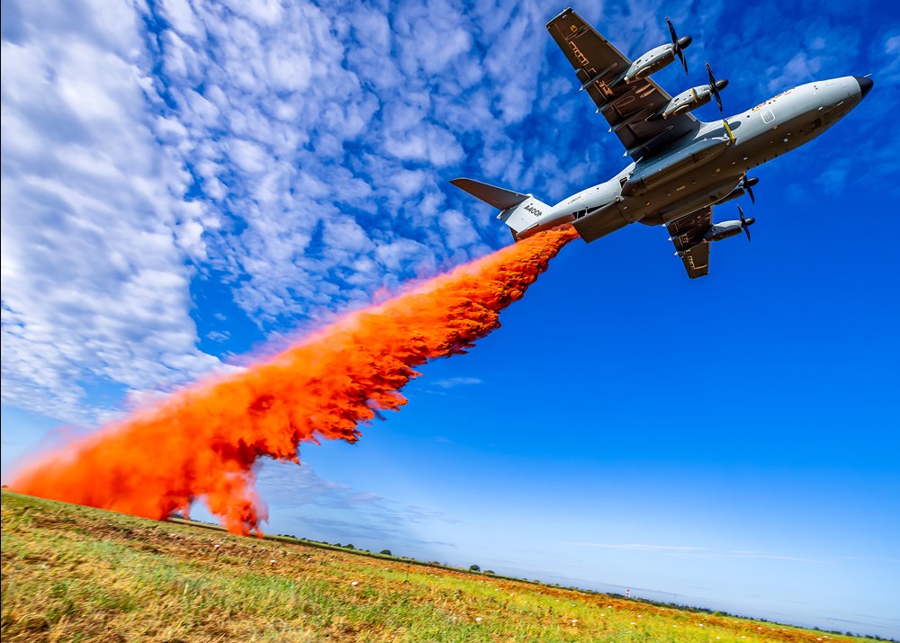 Airbus zakończył testy zestawu gaśniczego w A400M
