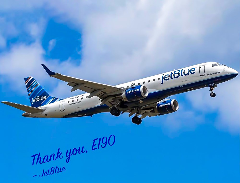 JetBlue Airways pożegnały ostatniego embraera E190
