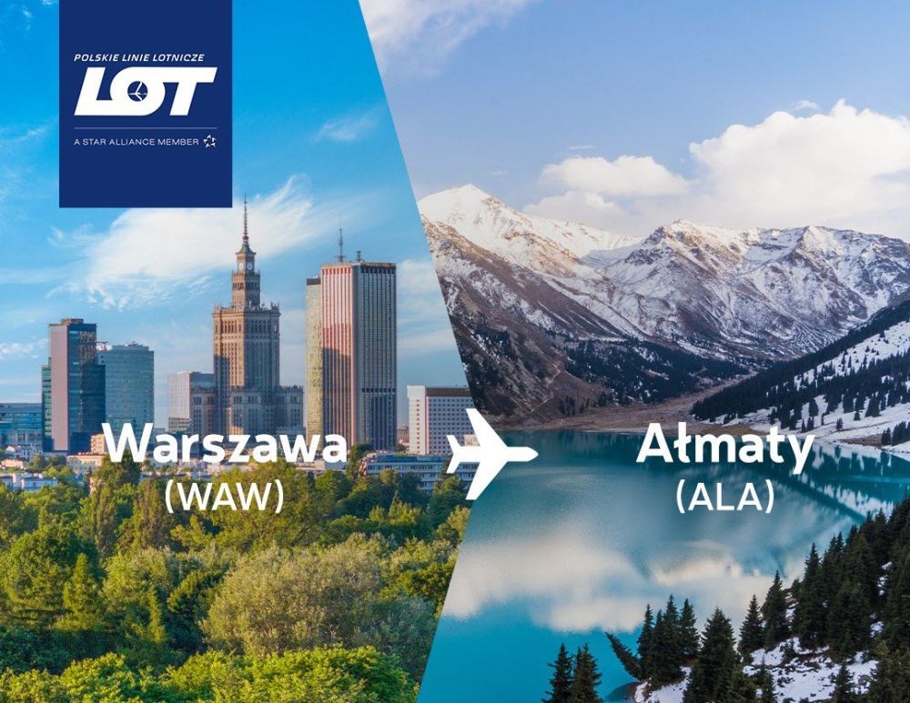 Druga trasa PLL LOT do Kazachstanu! Ałmaty od maja!