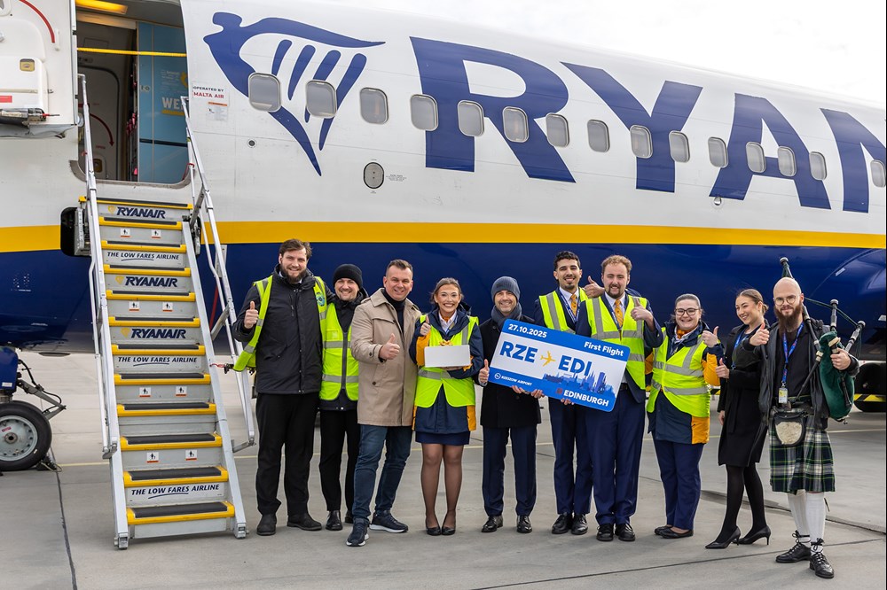 Rzeszów: Ryanair uruchomił bezpośrednie loty do Edynburga