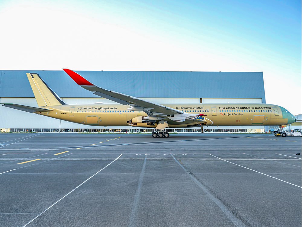 Qantas: A350 do projektu Sunrise nabiera kształtów w Tuluzie (zdjęcia)