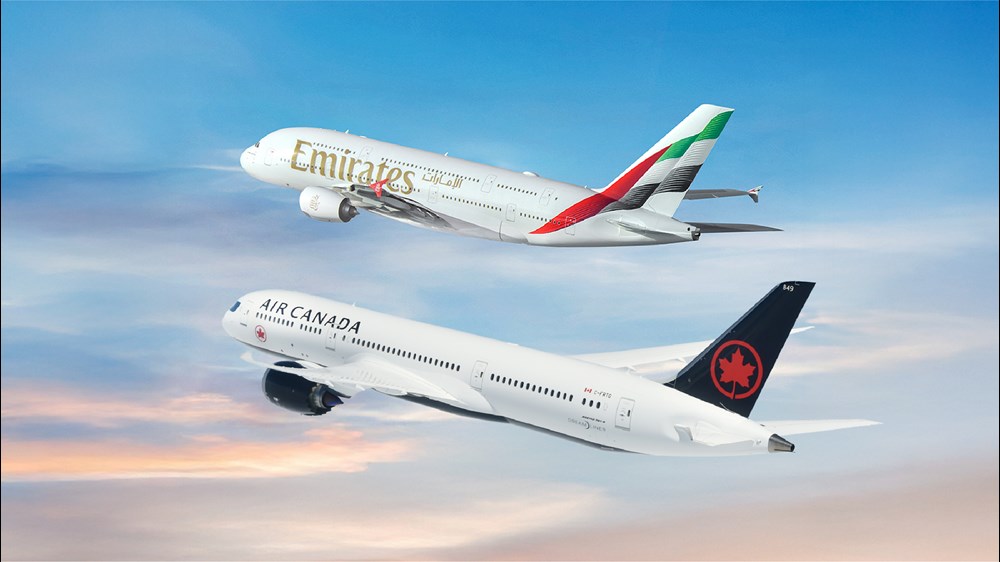 Emirates i Air Canada przedłużają strategiczne partnerstwo