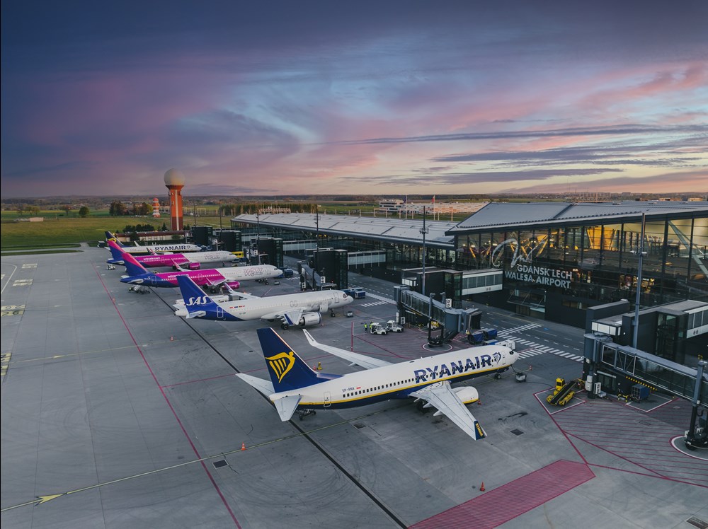 Gdańsk w TOP 5 kierunków Ryanaira w 2026 roku