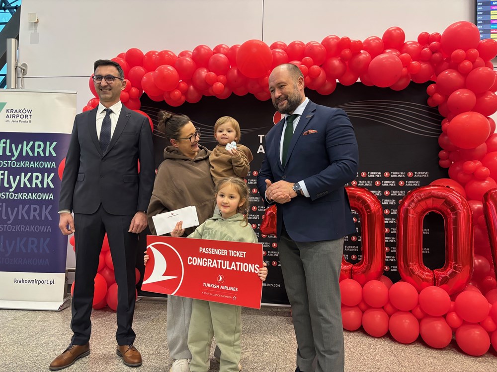 Kraków: Turkish Airlines świętowały 100-tysięcznego pasażera