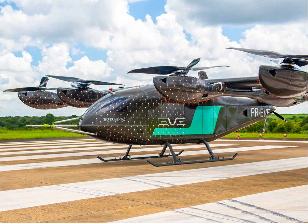 Eve Air Mobility przyspiesza testy eVTOL. Pokaz dla władz Brazylii