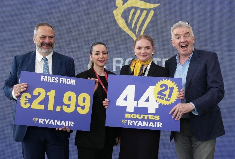 Ryanair stawia mocniej na Albanię. 21 nowości z Tirany, w tym 4 do Polski