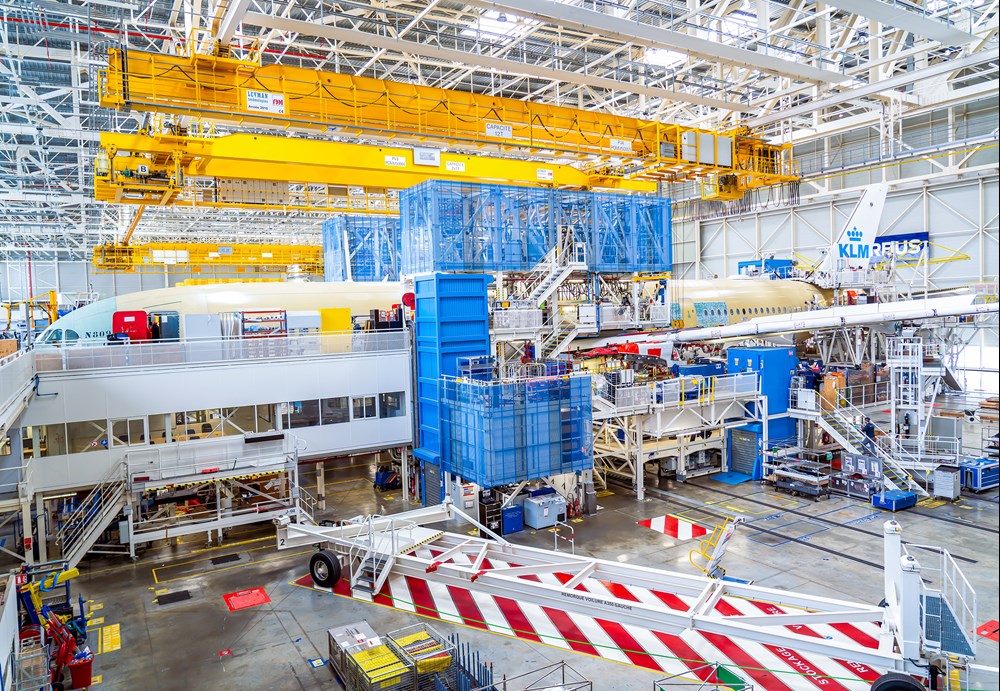 KLM: Pierwszy airbus A350 już na linii montażu końcowego