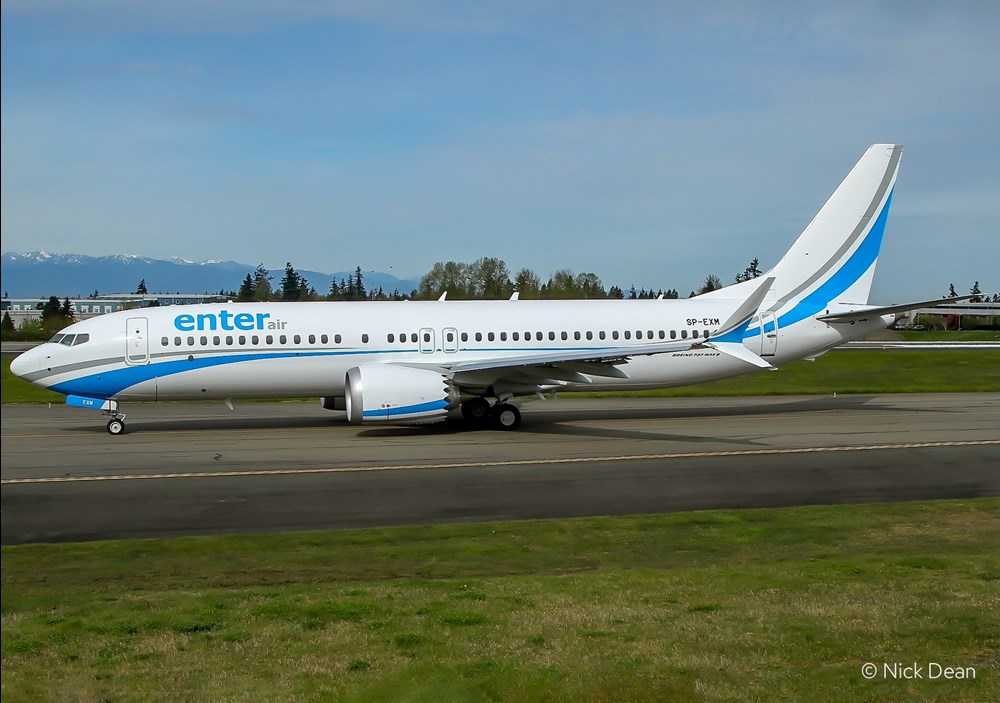 Enter. 737 MAX SP-EXM po pierwszych lotach technicznych
