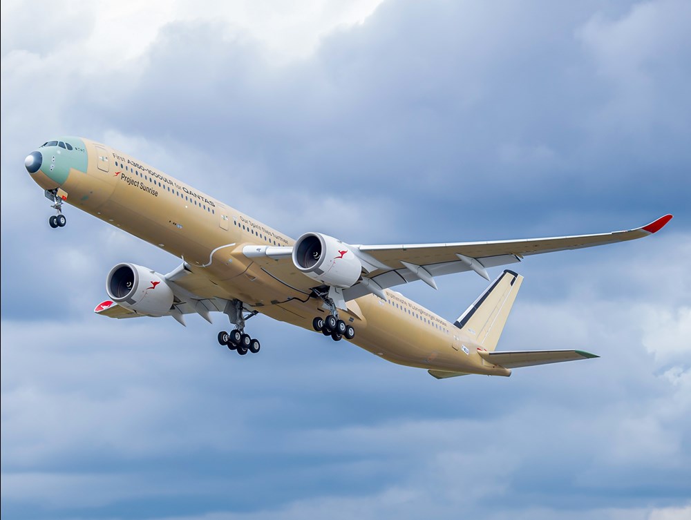 Airbus A350-1000ULR dla Qantas po pierwszym locie technicznym