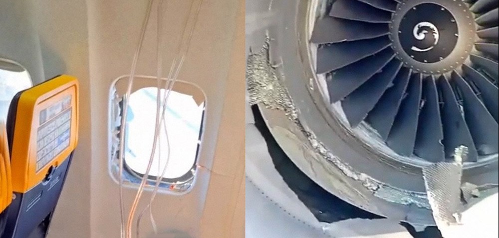 Awaryjne lądowanie B737 Ryanaira w Grecji po uszkodzeniu okna