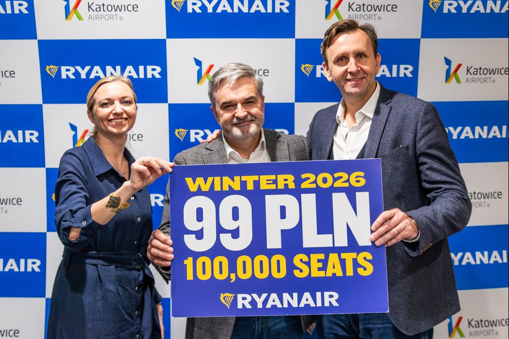 Katowice: Zimą 13 tras Ryanaira, w tym trzy nowe
