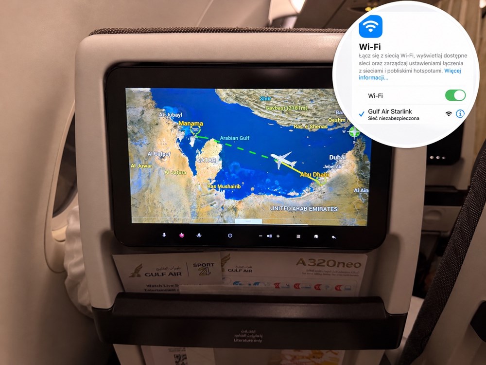 Starlink na pokładzie Gulf Air. Wideorozmowy bez zakłóceń!