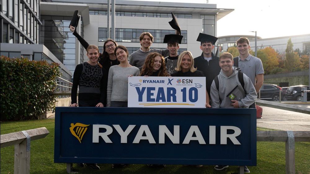 Ryanair przedłuża współpracę z Erasmus Student Network